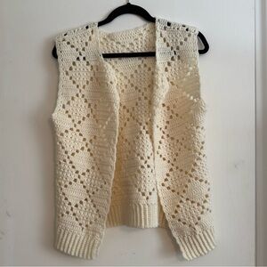 Handmade Knit Cream Vest